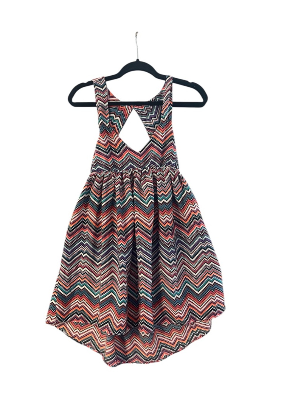 Roxy Girls Chevron Keyhole Back Dress - Coral, Teal, Black, White